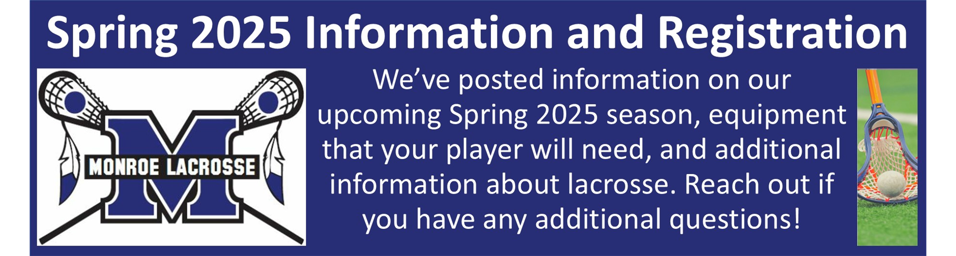 2026 Spring Registration now Open!