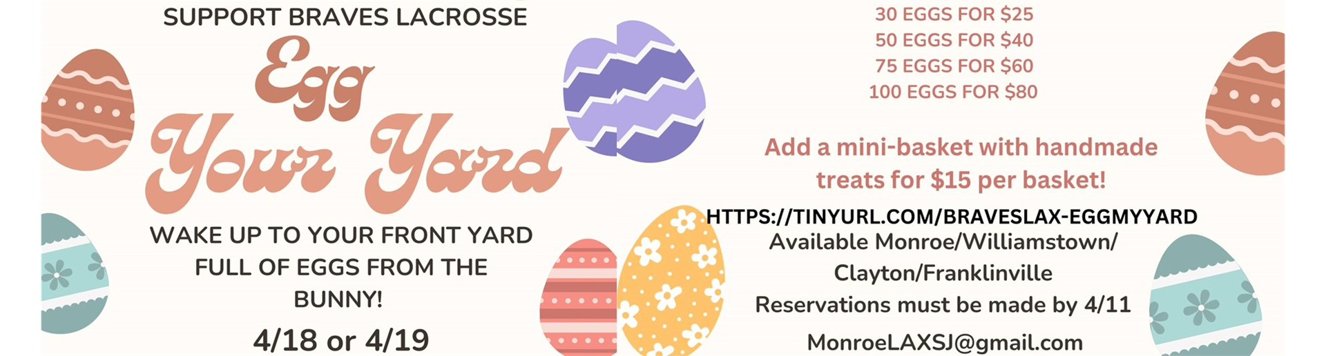 Egg My Yard Braves Fundraiser