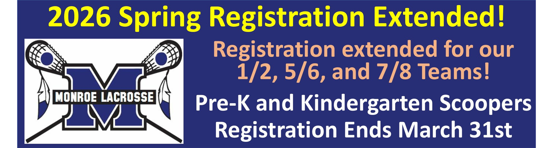 2026 Spring Registration Extended!